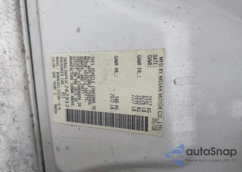 2018 Nissan Altima 2.5 Sr from USA, damaged, VIN 1N4AL3AP4JC262912
